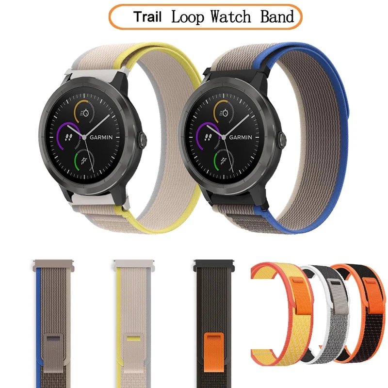 

Trail Loop Watch Band Nylon Strap For Garmin forerunner 245 245M 645 645M 158 55 165 Vivoactive 35 Music element Smart Watchband