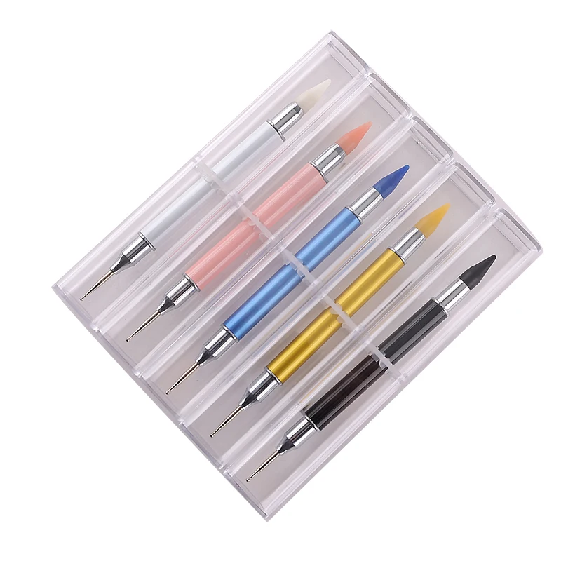 Sweet-Z 1 PCS Simples Cabeça Dupla Caneta Broca Ferramenta de Pintura Diamante Colorido Pick Up Acrílico Prego Pedras Pintura Acessórios