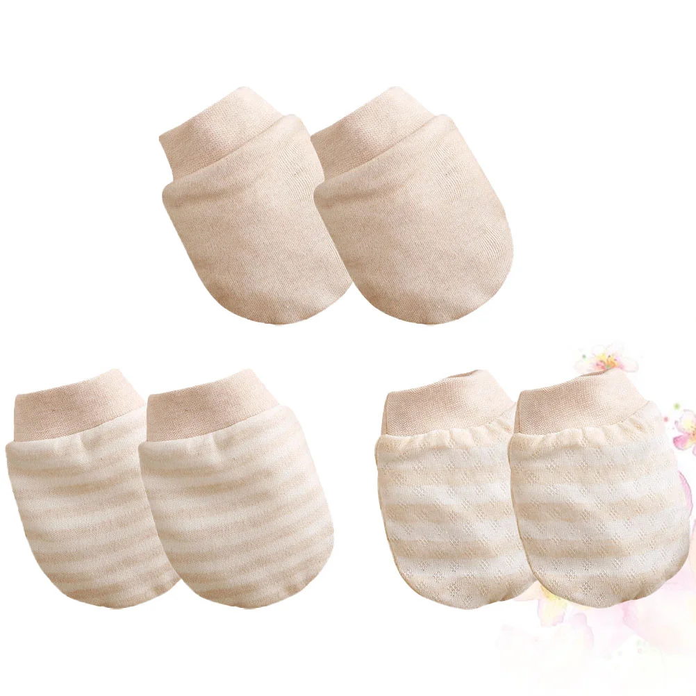 5 Pairs Baby Anti Scratch Gloves Mittens Newborn Protection Knitting Scratching