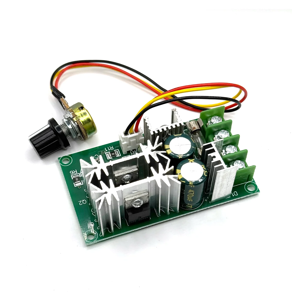 DC 10-60V DC Motor Speed Regulator 12V 24V 36V 48V High Power Drive Module PWM Motor Speed Controller 20A Current Regulator