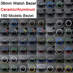 38mm * 30.6mm tilted ceramic bezel insert for men's watch replacement bezel carbon fiber texture watch bezel insert