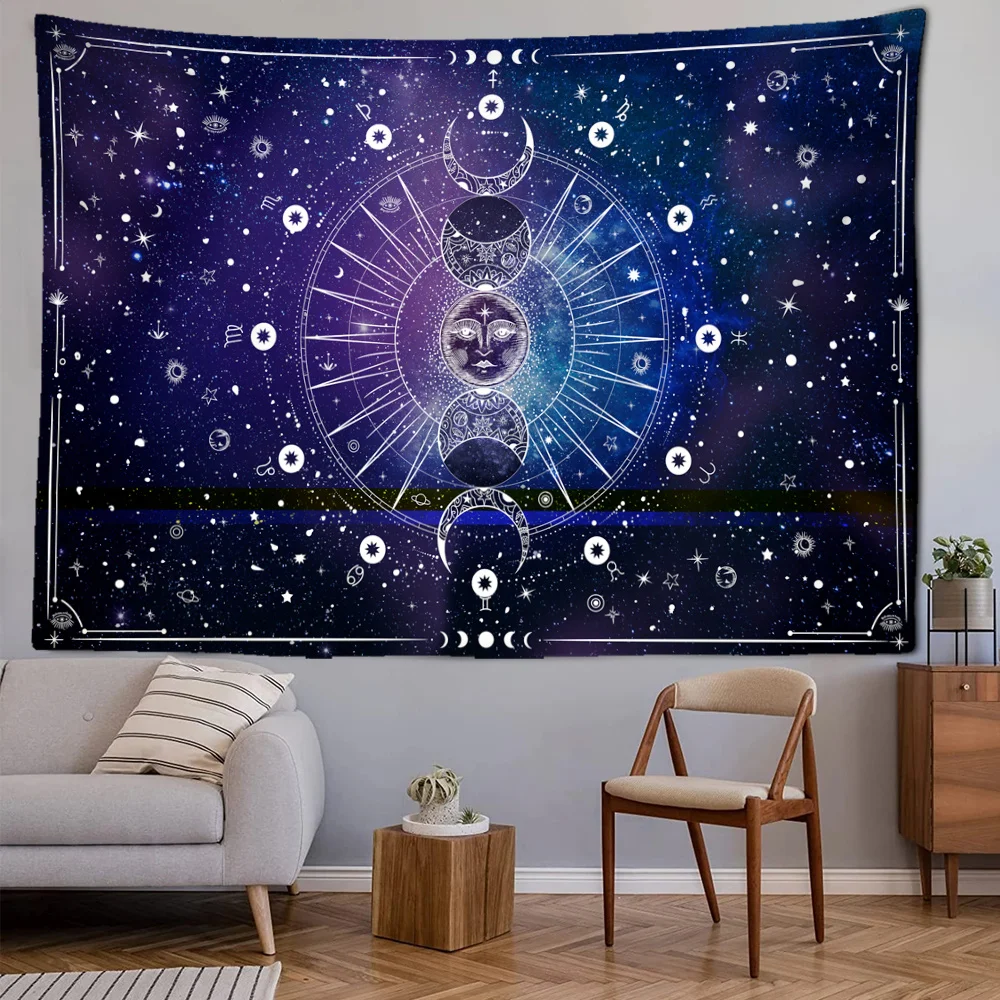 Tapestry Of Sun Moon Constellation Symbols Living Bedroom Bathroom Wall Hangings Home Decorations Aesthetic Room Decor