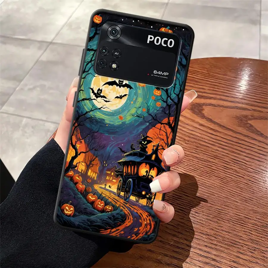 لينة عودة غطاء الهاتف القضية ل Xiaomi Poco X3 X4 X5 C51 F3 F4 F5 M5 C65 M3 M4 Pro C50 الوحش هالوين أشباح #6