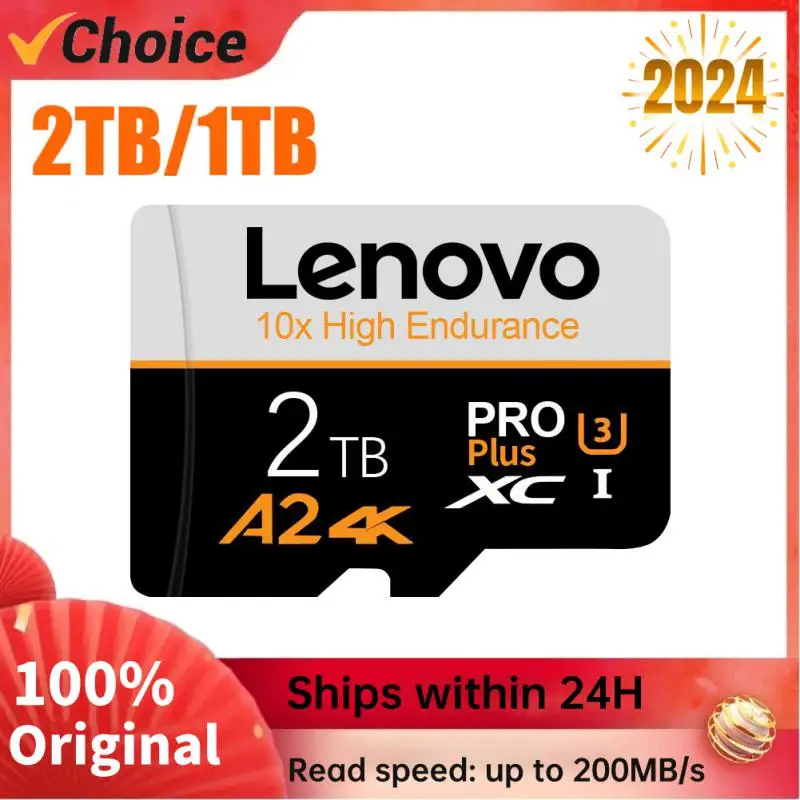 Флэш-карта памяти Lenovo 2 ТБ SD/TF, 1 ТБ, Micro TF, SD-карта 512 ГБ, 256 ГБ, мини SD-карта до 200 Мб/с, 128 ГБ, водонепроницаемая для телефонов и дронов