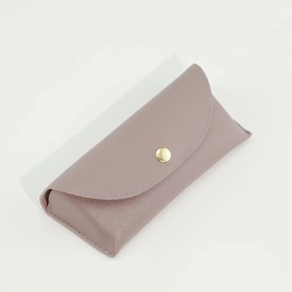 

Colored Buckle Glasses Box Pressure Resistant PU Leather Glasses Pouch Bag Accessories Solid Color Sunglasses Protective Boxes
