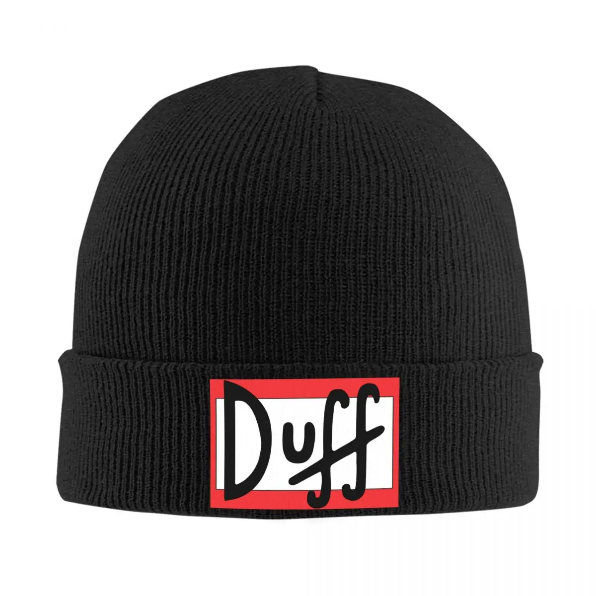 Duff Beer Logo Knitted Caps Women's Men's Beanies Winter Hat Acrylic Crochet Melon Cap