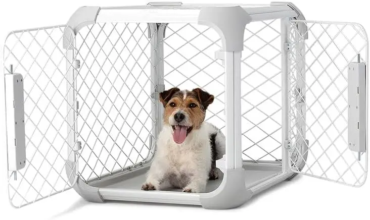 

Diggs Evolv Dog Crate I Strong and Modular Design I Sturdy Playpen Paw Safe Mesh Built to Last for Puppies and Canines