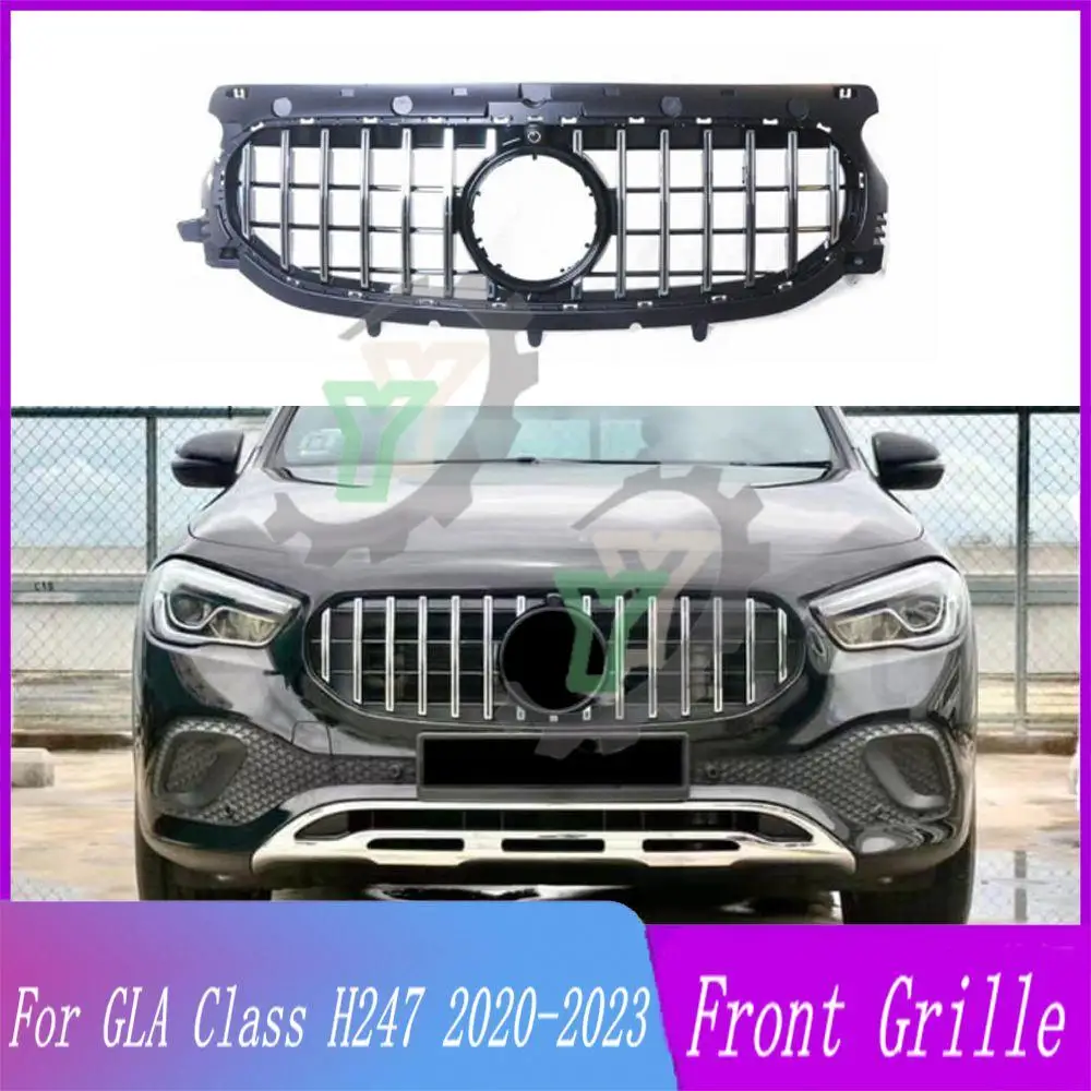 

Diamond/GT Style Front Bumper Upper Grille Racing Grill For Mercedes-Benz H247 GLA Class GLA180 GLA200 GLA250 2020-2023