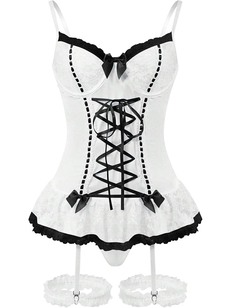 الدانتيل الساخن مثير الملابس الداخلية للنساء انظر من خلال فتح الشرج الغريبة الملابس الداخلية مجموعة المثيرة الوثن الدمى DDLG الأزهار ارتداءها الرباط