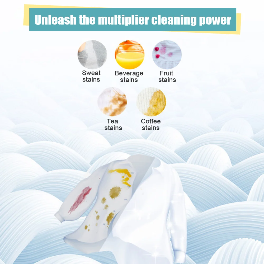 30/120Pcs Laundry Tablets Soap Strong Decontamination Concentrated Washing Powder Underwear Sheet Clothes Cleaning Detergent