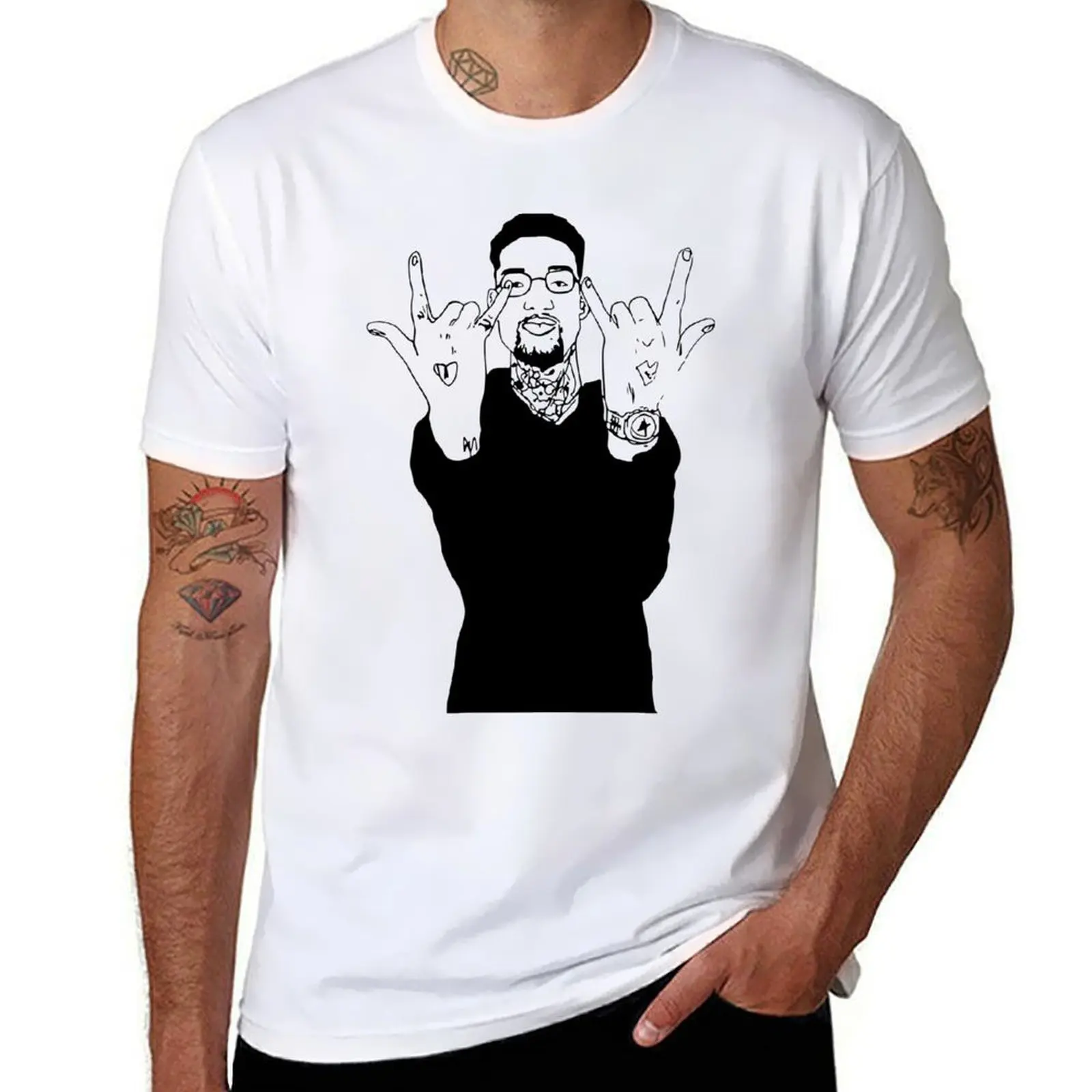 

PnB Rock Vintage T-Shirt man t shirt heavy cotton t shirts with prints T-Shirt
