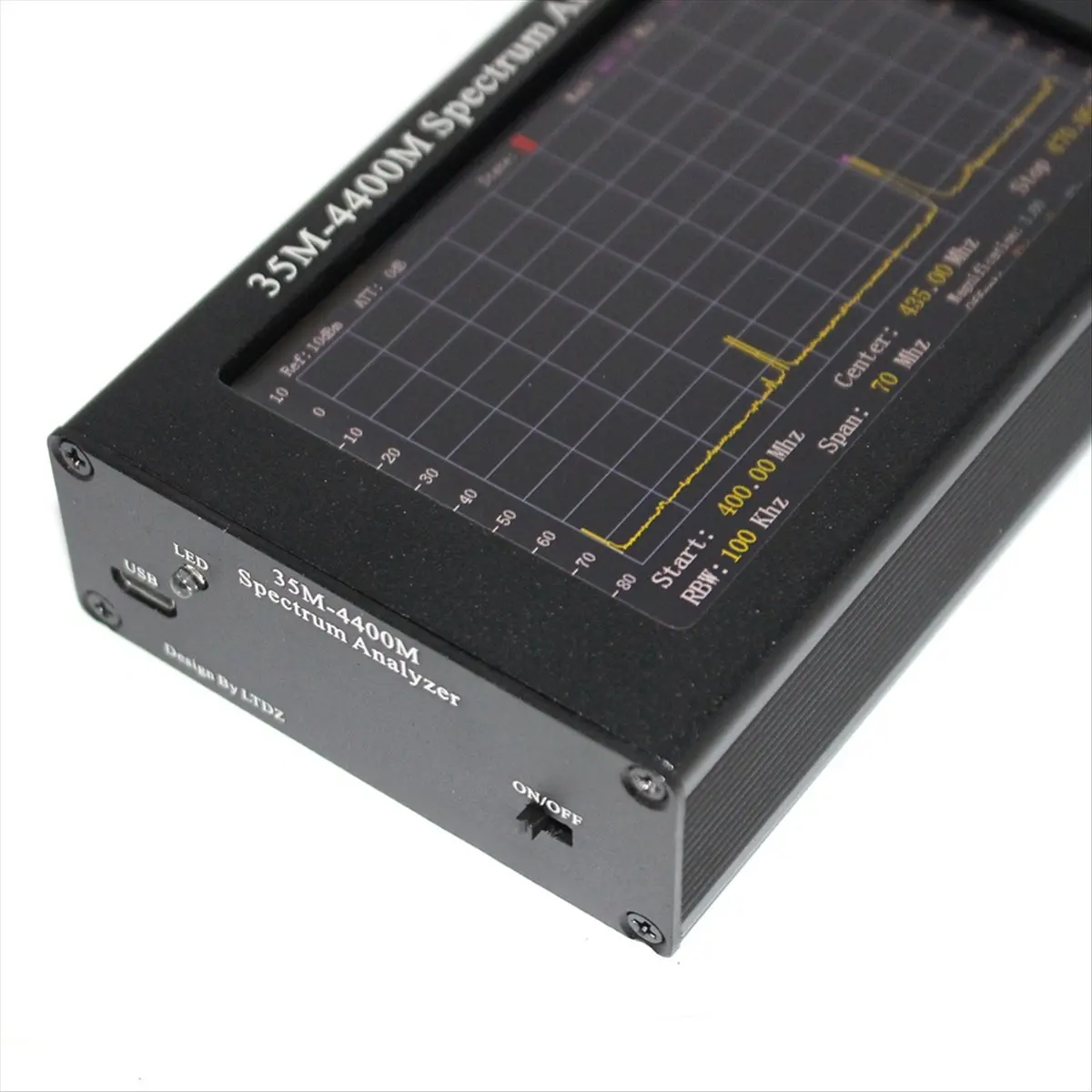 ~【A442Z】4.3Inch TFT Color LCD Screen Handheld Portable Spectrum Analyzer 35M-4400Mhz Spectrum Analyzer