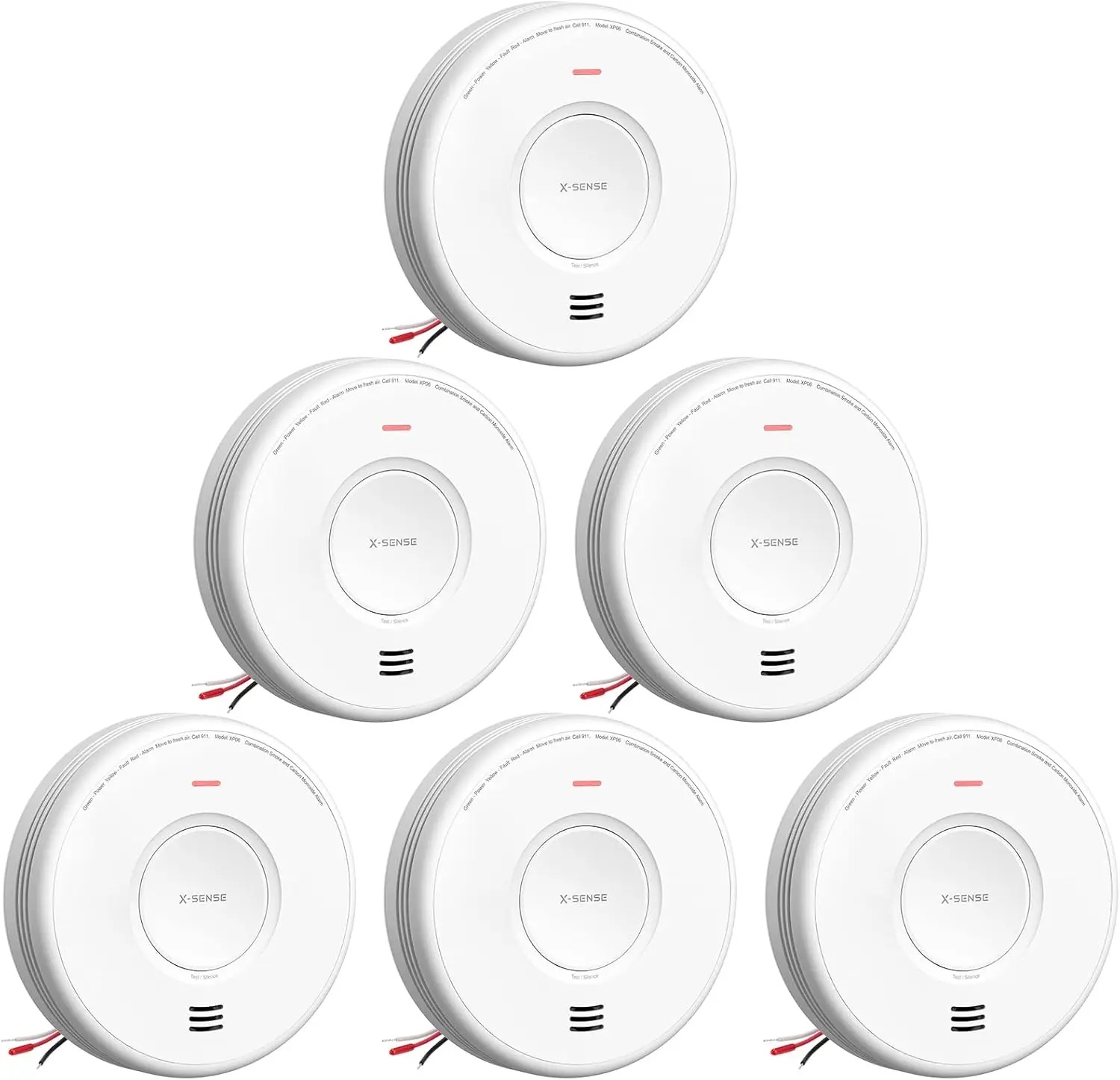 

Hardwired Combination Smoke and Carbon Monoxide Detector, Hardwired Interconnected Smoke and CO Detector Alarm