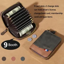 New Organ Bag Multi Pu Leather Large Capacity Card Bag Multifunctional Zipper Card Clip Hot Sales For Men And Women