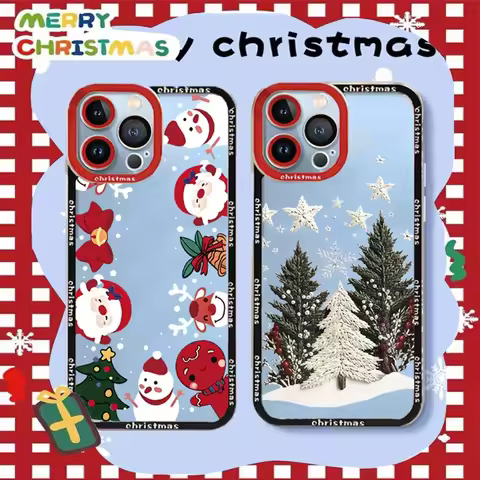 Christmas Tree Santa Claus Case For Infinix Tecno Spark 30C 20C 10C 10 20 Pro GT 20 Pro Camon 20 30 40 Pro Pova 3 4 5 6 7 Cover