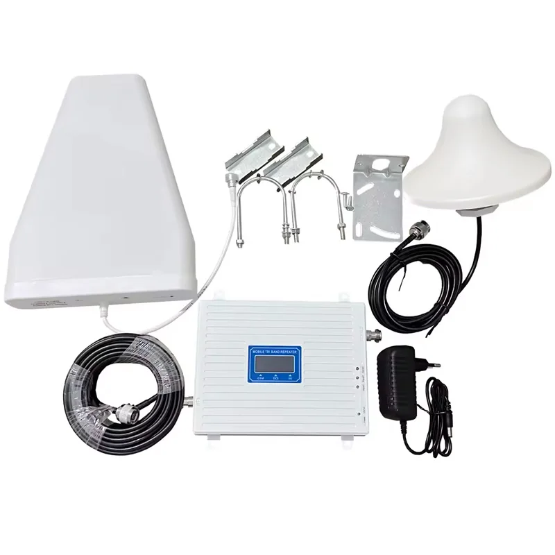 2 3 4G 900 1800 2100Mhz Tri Band Factory Most Affordable Mobile Phone Signal Network Repeater / Booster / Signal Amplifier