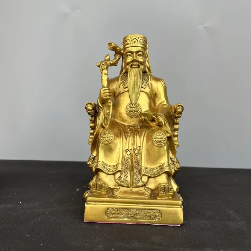 Bronze statue of the God Earth Goddess, auspicious and virtuous deity, large new model for home worship