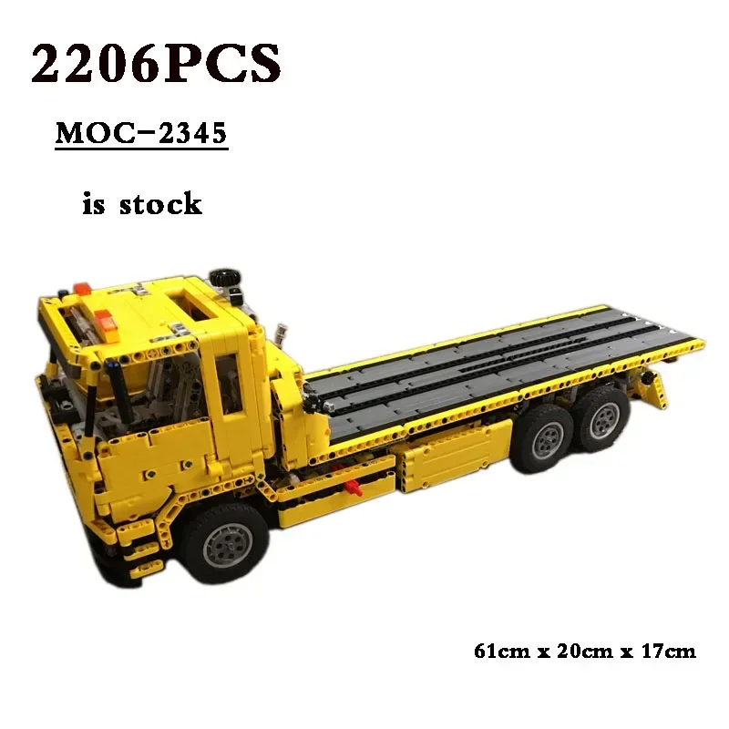 Classic Truck MOC-2345 Design 42009 Replaced: Flatbed Trailer 2206 PCS Adult Interest Building Block Toy DIY Birthday Gift