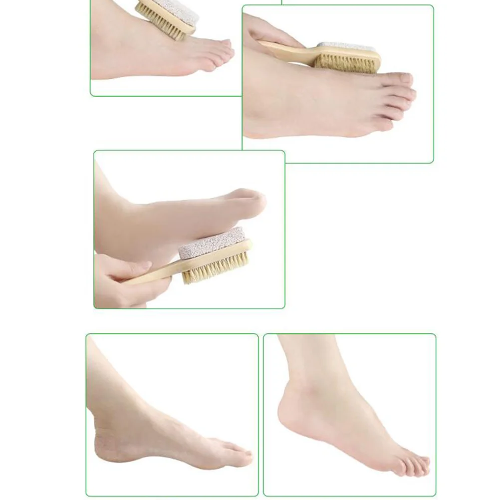 2 Pcs Pedicure Care Tool Double Side Foot File Fresh Skin Brudh Pumice Stone Product Double-sided