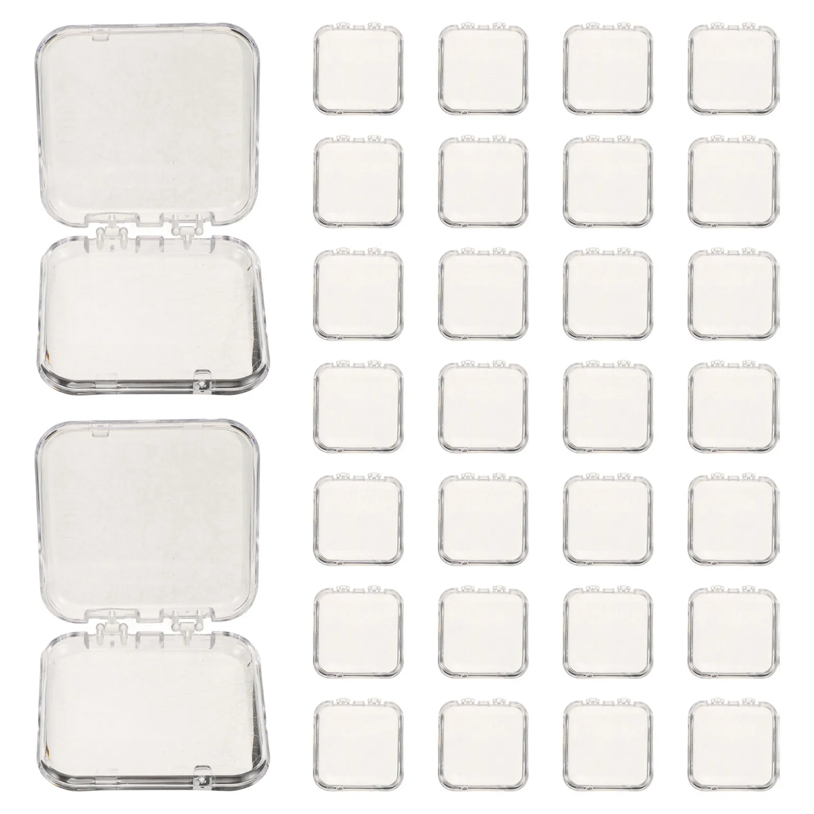 Press on Nail Organizer Box Clear Thick Acrylic Material for Artificial Nails Secure Fit Lid Salon Home Storage Stackable