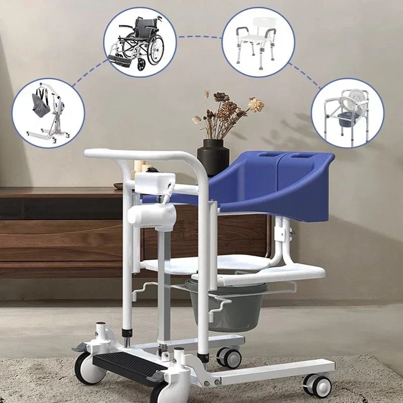 

Bedridden patient transfer device, paralysis care assistive equipment, electric lifting and transfer machine.