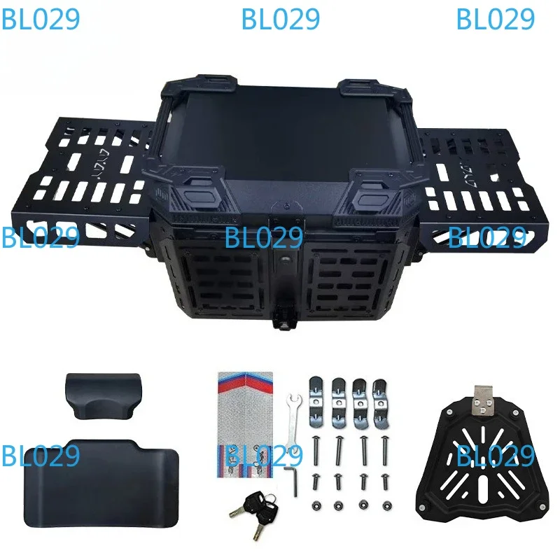 Foldable luggage 45L aluminum alloy electromechanical motorcycle trunk multi-function