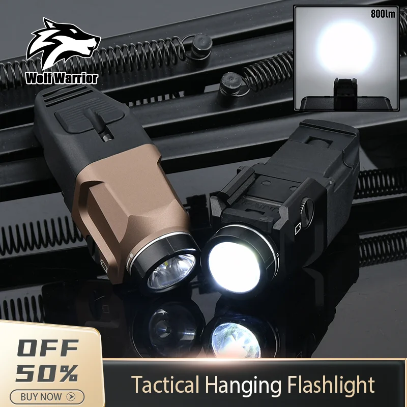 

WADSN Tactical Metal Hanging Flashlight StreamL TL-R 800 Lumens Strobe High Power Dual Function Switch Airsoft Hunting LED Light