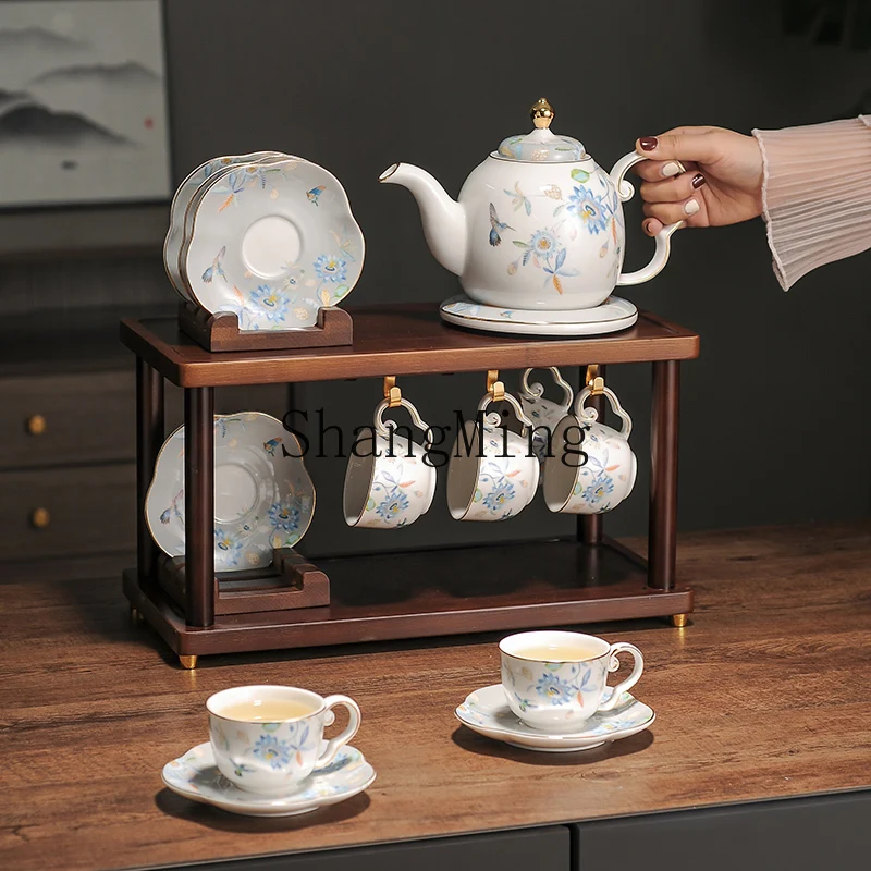 LXY retro handmade ceramic teapot water set living room decoration ornament