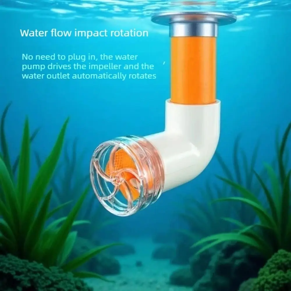 Corrosion Proof Plastic Wave Maker Nozzle 360° Rotatable DIY Return Flow Connector Orange Tank Mod Accessory Marine Reef Tank