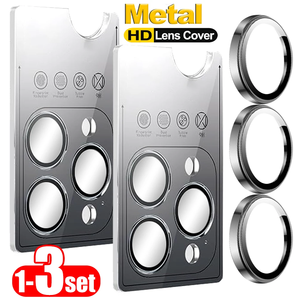 1-3Sets Camera Lens Protector for IPhone 17 Pro Max Air Ultra-tough HD Individual Metal Tempered Glass Camera Films Lens Cover