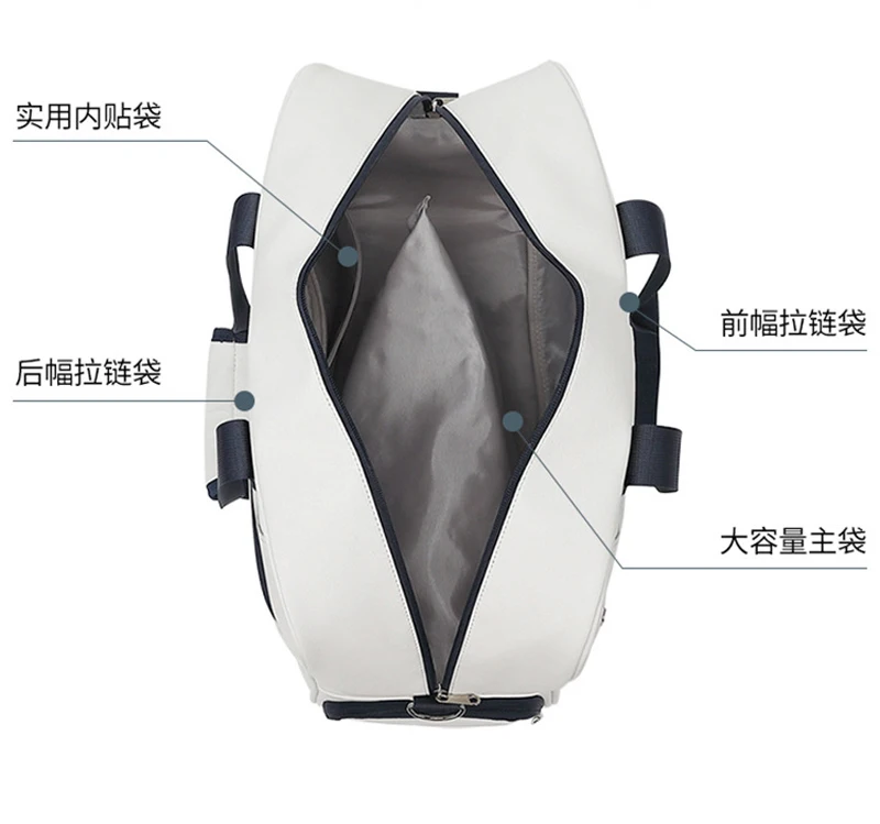 Portable White Tennis Shoulder Bags RH2 Tennis Racquet Handbag Squash Padel Pickleball Sports Storage Bag Shoes Compartment Bags