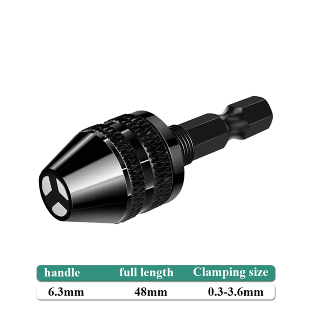 Keyless Drill Chuck Adapter Hex/Round Shank Power Tools Drill Accessories For Electric Grinder Nail Machine Engraving Machine