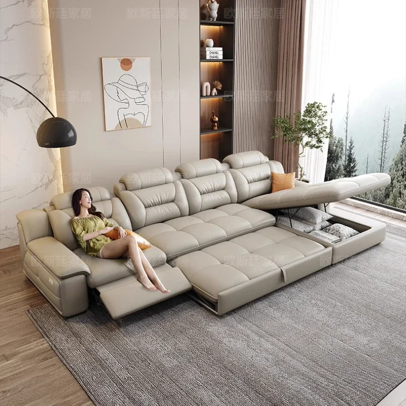 

Italian Genuine Leather Sofas Luxury Recliner Sectional Designer Floor Sofa Loveseat L Shape Woonkamerbanken Home Furniture