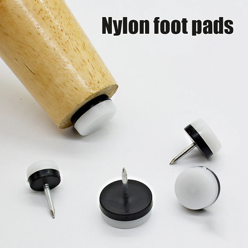 

Furniture Glide Nail-on Nylon Slider Pad Floor Protector For Wooden Leg Feet of Chair Table Sofa Reduce Noise