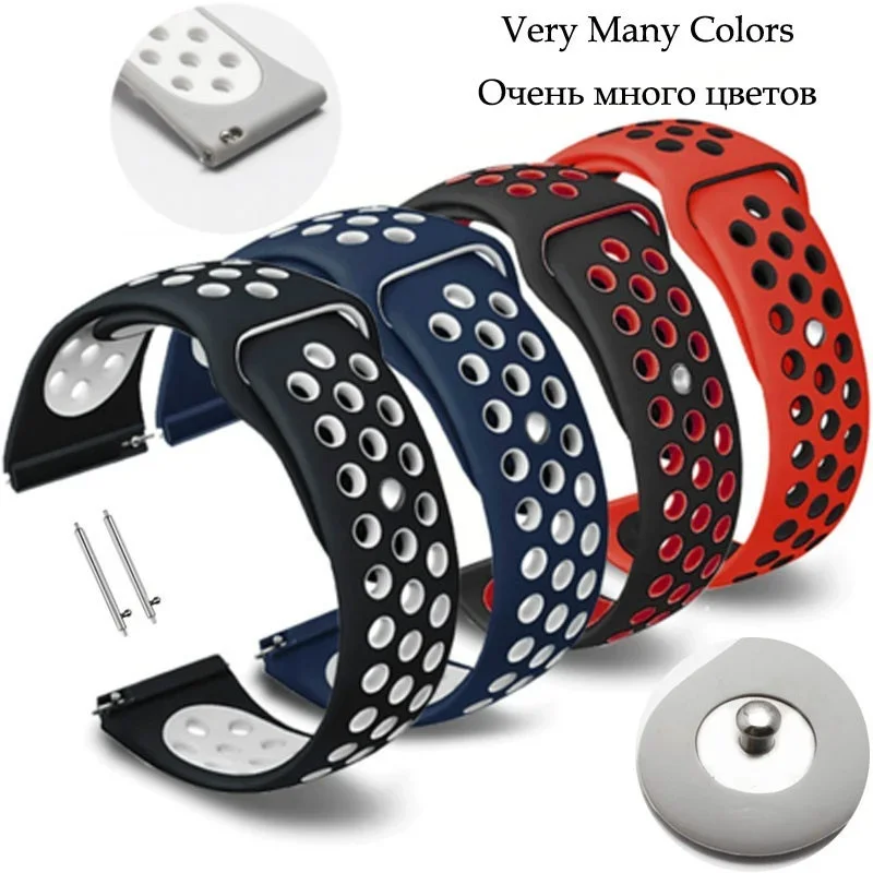 20 22mm Breathable Strap For Amazfit Cheetah Pro/Round Silicone Watchband For Amazfit GTR 4 3 3Pro GTS 2 3 4Mini GTS2e Bip 3 5 U