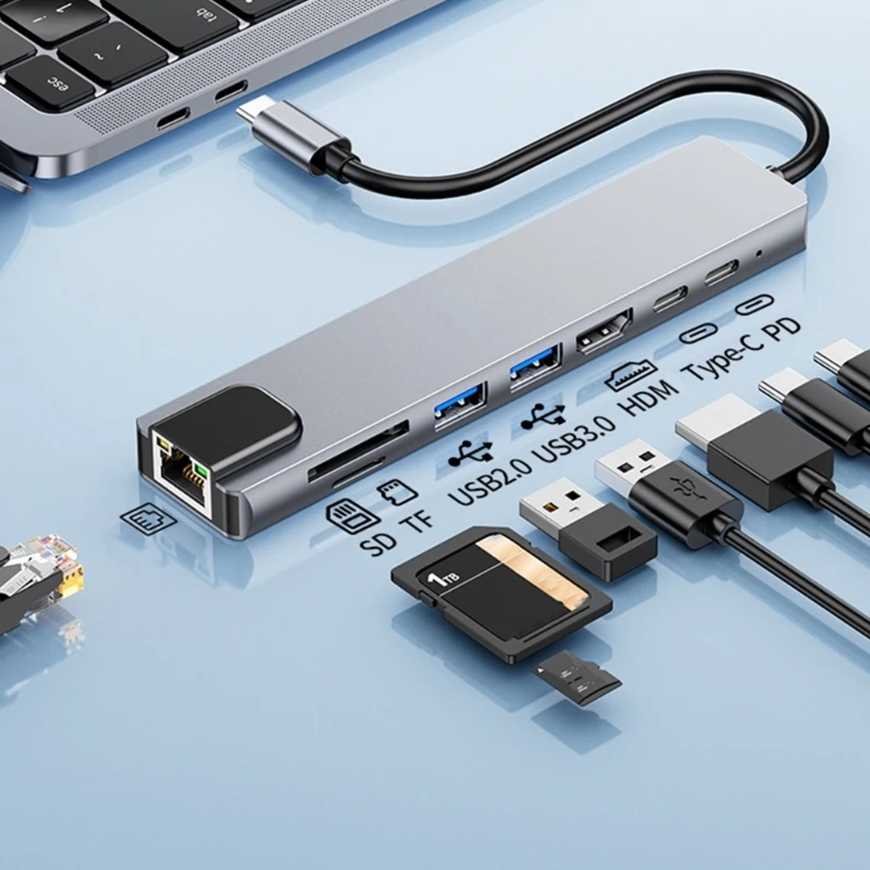 Гладко USB C Hubs USB C TO HDMIS Адаптер для беспроблемной интеграции с устройством