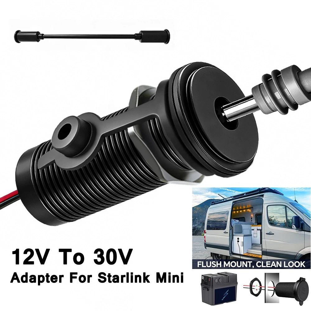 Retail Boost Adapter For Starlink Mini 12V To 30V Power Recessed Mount Supply Accessories For RV, Boat, Camper, Off-Grid Use