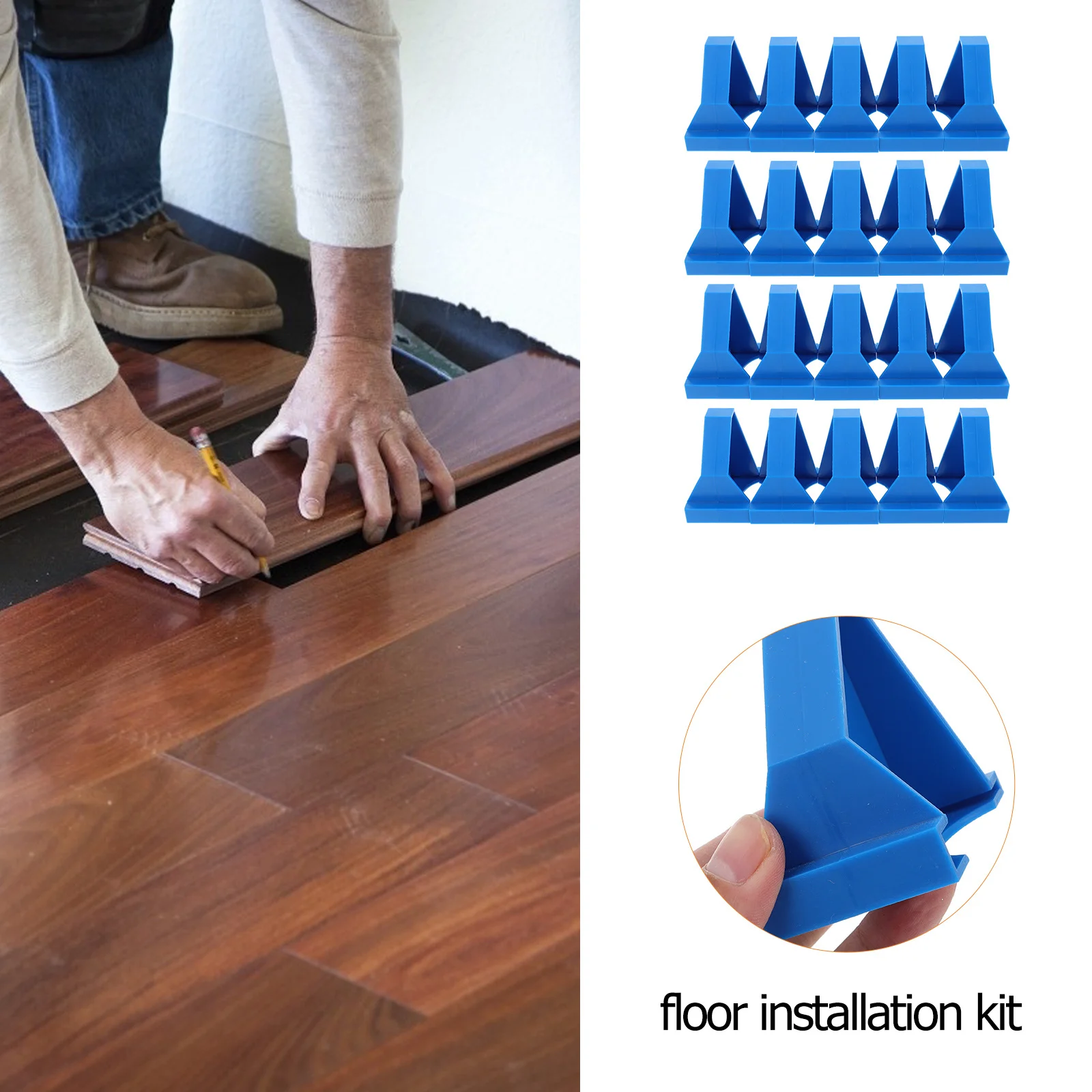 20 قطعة من فواصل تركيب الأرضية، تصميم خاص، أدوات تباعد ثابتة، مجموعة فاصل ABS متينة #1