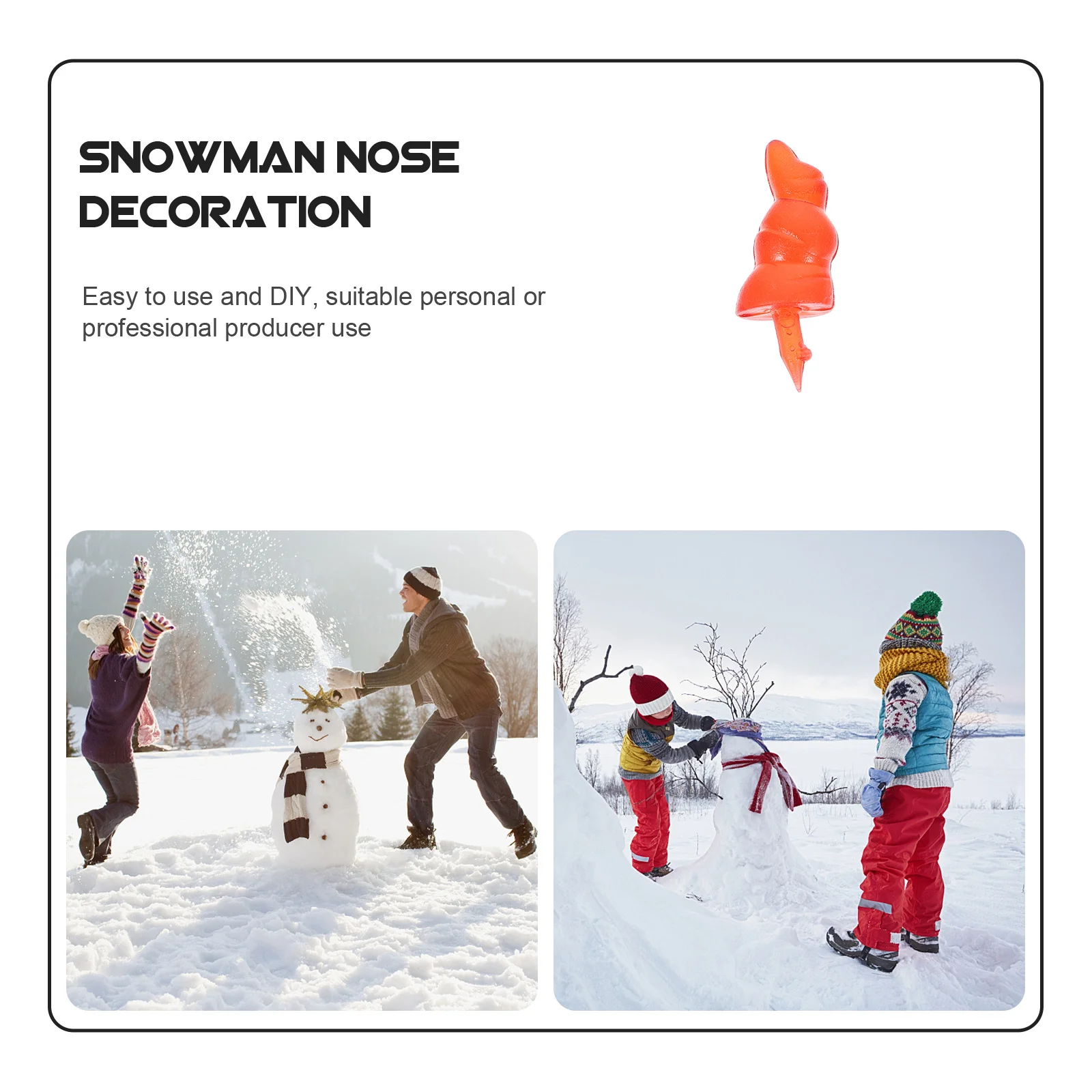 

50Pcs Snowman Nose Plastic Decorations DIY Cartoon Fake Nose Ornament for Christmas Craft Supplies Snowman Toy