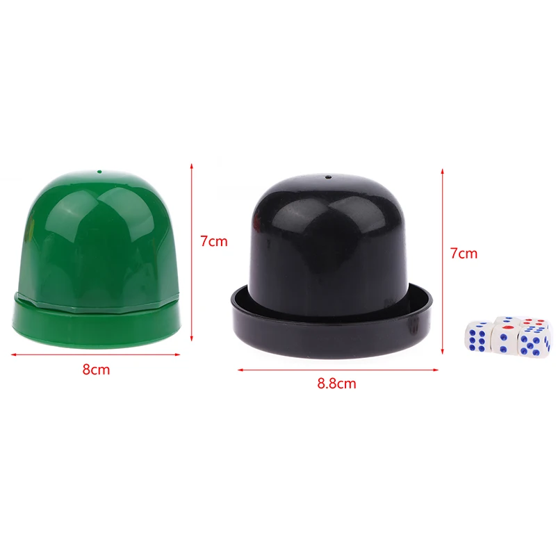 1 Set Hand Cranked Dices Thick Dice Cup Roller Dices Drinking And Entertainment Swindle Cup With 5 Dices For KTV Pub Bar