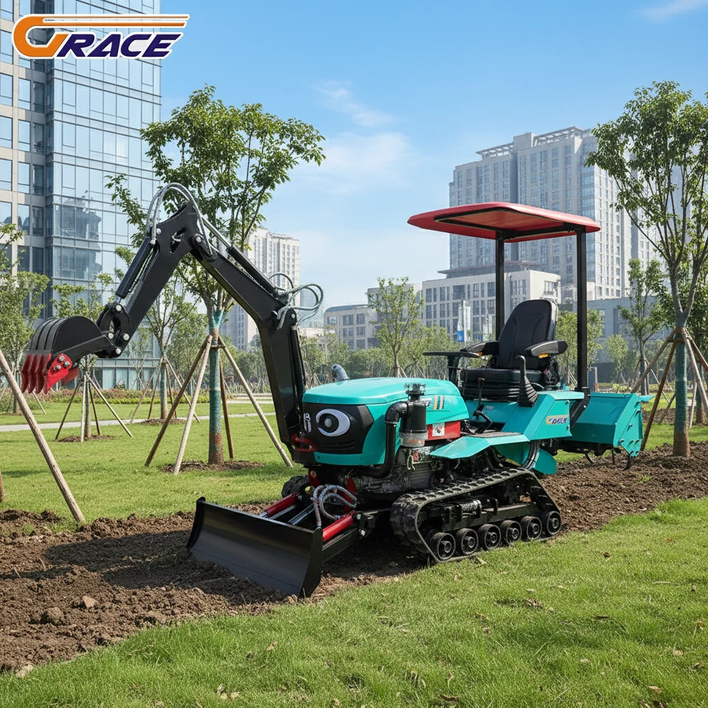 

Customize Multi-Function Farm Tractor with Trencher Attachment, Ditching Machine, Bulldozer, Excavator for Sale