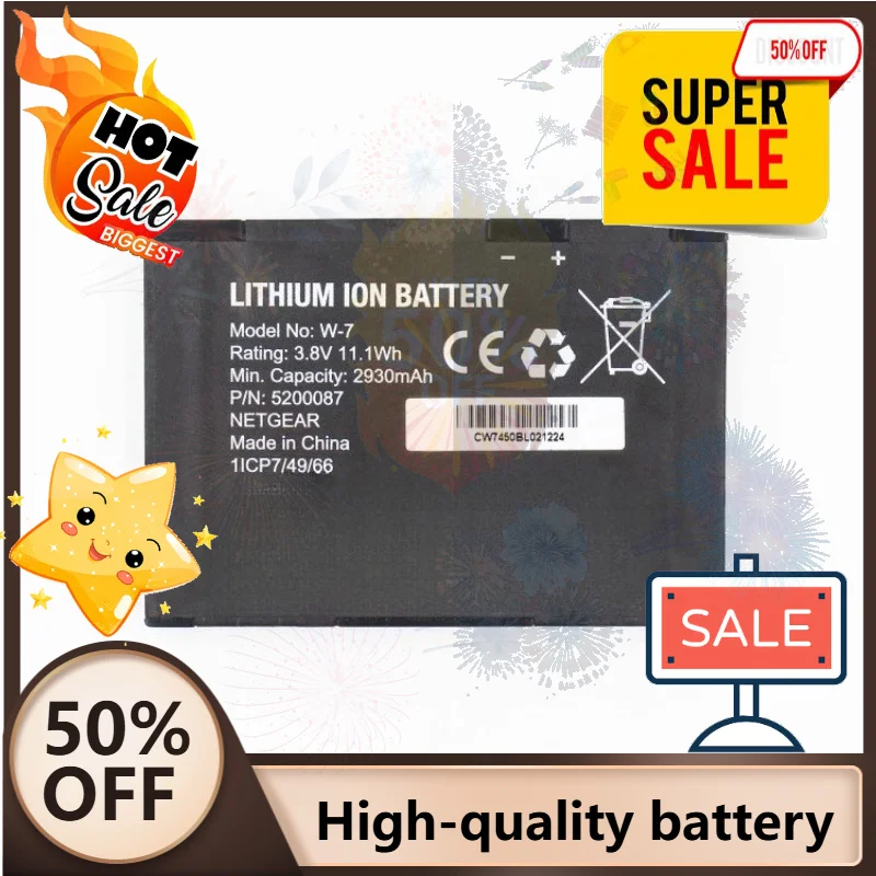 SWZY 3.8V 2930mAh W7 W-7 Battery for NETGEAR Aircard AC810S AC790S Portable WiFi Battery