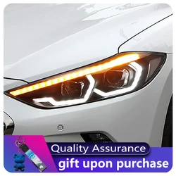 2 PCS Auto Car Lights per Hyundai Elantra 2016-2020 lampada anteriore Dynamic Projector Lens DRL faro LED indicatori di direzione accessori