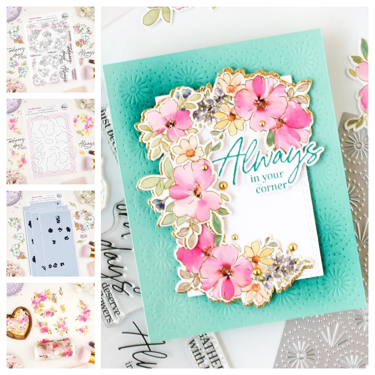 

2026 April Pink Fresh Garden Grace Celebrate in Blooms Whispering Stamps Dies Stencils Hot Foil for DIY Florals Notion Story