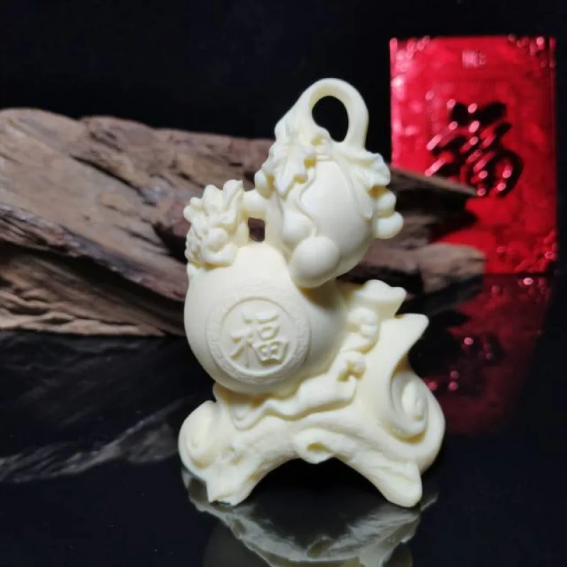 

Carved Ivory Nut Carved Fu Lu Successfully Gourd Ornaments Home Living Room Crafts Gift Ornament Decoration Wholesale