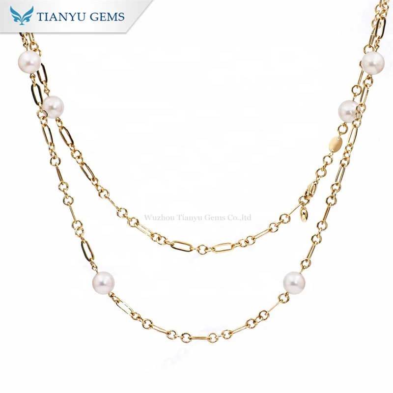 

Tianyu Gems Wholesale Fashion Pearl Pendant Necklace Elegant Fine Jewelry For Women