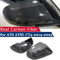 Rearview Mirror Cover for Cadillac ATS 2014-2018 CT4 2020-2023 Real Carbon Fiber Side Mirror Shells Frame Case Protector M LOOK