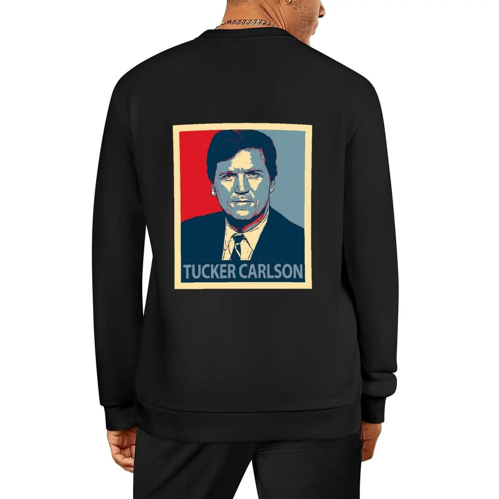 tucker carlson meme Pullover men's sweat-shirt set japanese style autumn jacket men mens clothing sweatshirts for men