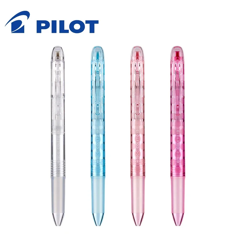 1pcs Pilot 3 Color Multi-Function Module Pen Coleto Pen Box Card Head Neutral Solid Color Pen Case Without Refill Pen Holder