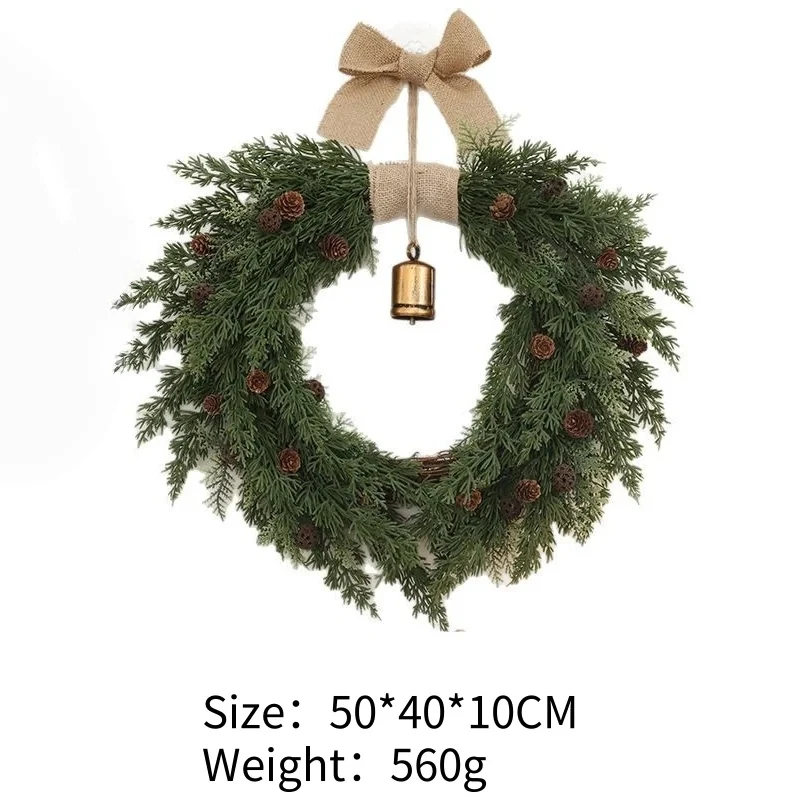 الصنوبر الطبيعي المخروط عيد الميلاد إكليل عيد الميلاد الديكور إكليل الباب شنقا عيد الميلاد جرس عيد الميلاد الكرمة الدائري